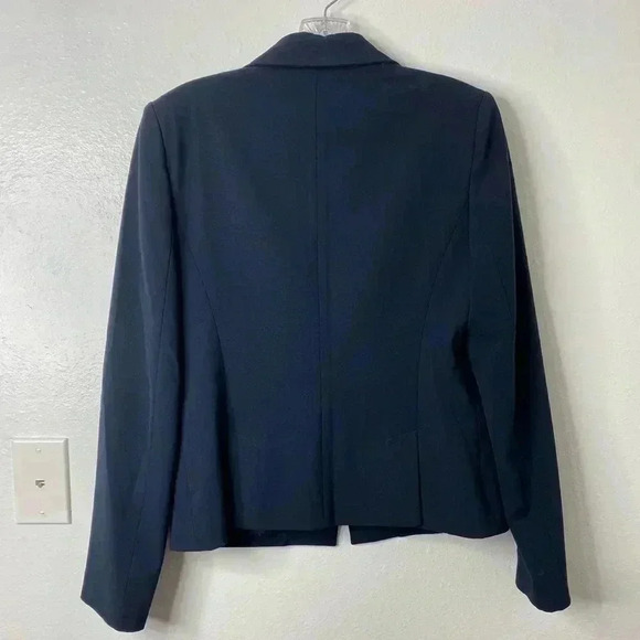 Ann Klein Navy Blue Single Button Blazer - Picture 3 of 5